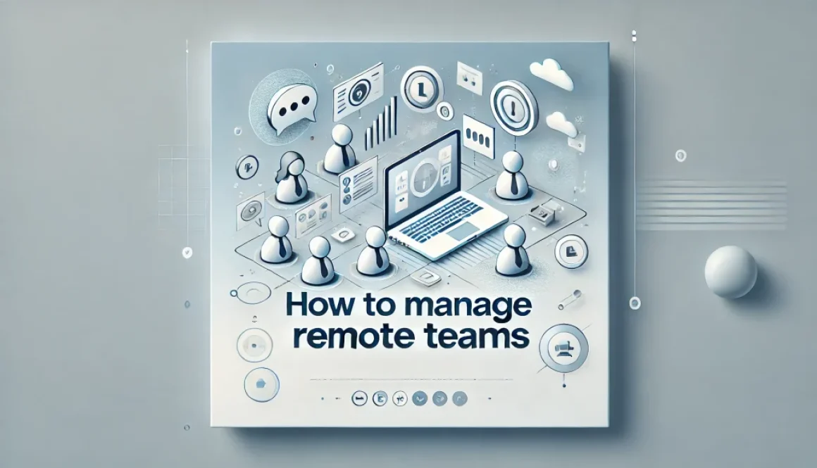 DALL·E 2025-03-09 17.45.30 - A highly minimalistic banner visual for a blog post on managing remote teams. The design should be ultra-clean and modern, featuring only a few essent